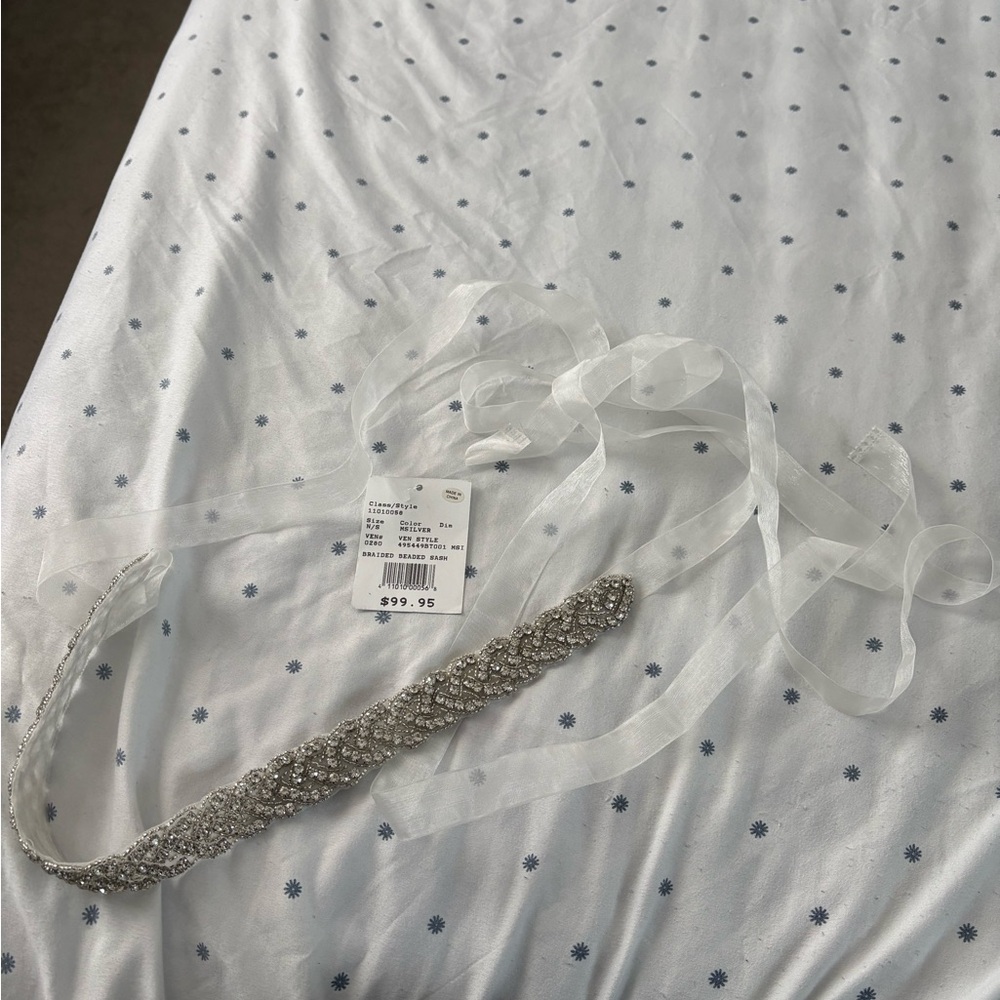 Elegant Silver Beaded Headband